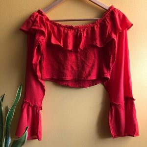 Urban Outfitters Off-Shoulder Crop tops
